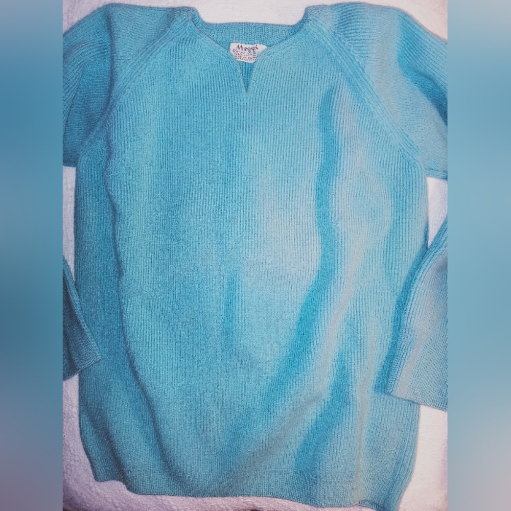 ♡🗝️ Meggi Vintage 1950's Women's Blue Ski Sweater